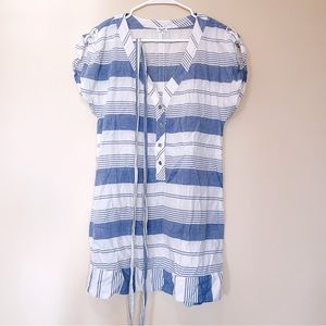 Splendid Blue Striped Swim Cover Up